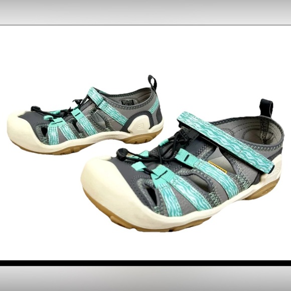 Keen Knotch Creek Sandals Big Kids 5 Blue Gray Closed Toed Hiking Water 1026155 - Picture 1 of 10